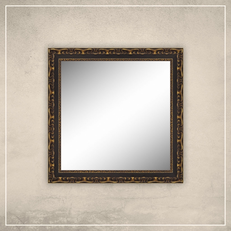 Peegel Paris musta/kuldse raamiga