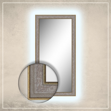LED taustavalgusega peegel Monet halli raamiga