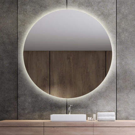 LED valgusega ümmargune peegel Brenda (D=130cm)