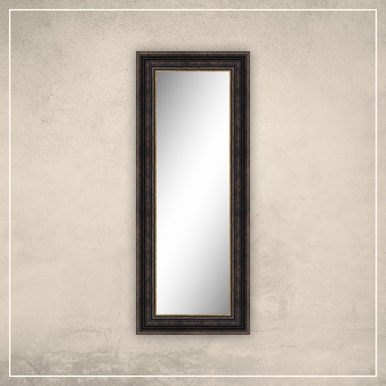 Peegel Hanna musta/kuldse raamiga